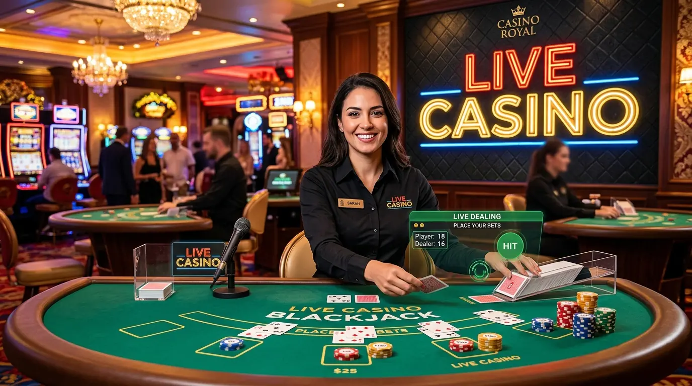 Spil live casino hos Playojo casino